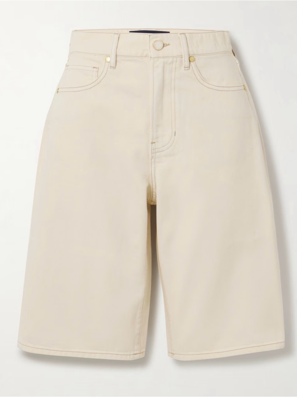 Veronica Beard NWT $248 Charlotte High Rise Long Short in Ecru 27